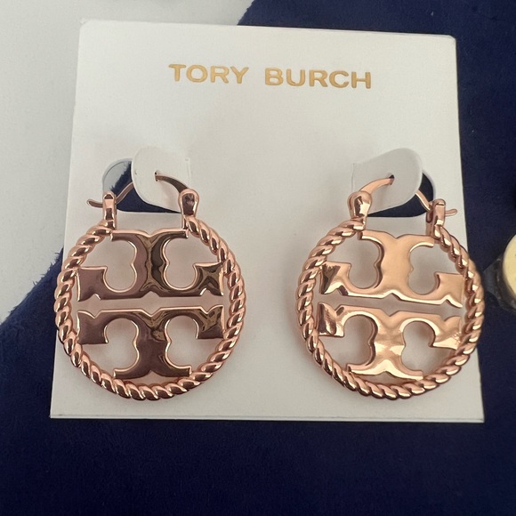Rose/Gold TORY BURCH Hoop - Picture 6 of 16